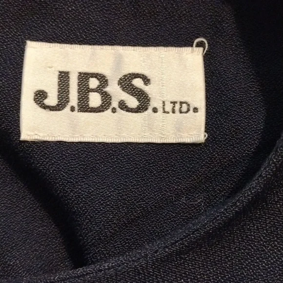Vintage 80's 90's J.B.S. LTD Navy Blue Sailor Inspired Midi Dress USA Made - Picture 11 of 14
